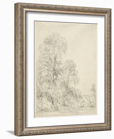 Maudlin, near Chichester, 18Th July 1835 (Graphite on Cream Wove Paper)-John Constable-Framed Giclee Print