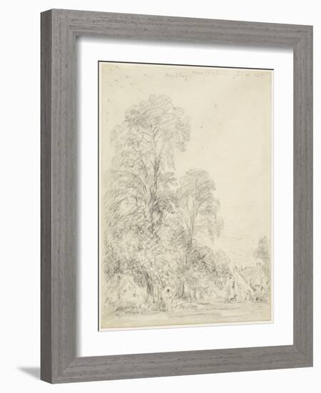 Maudlin, near Chichester, 18Th July 1835 (Graphite on Cream Wove Paper)-John Constable-Framed Giclee Print