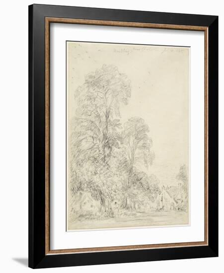 Maudlin, near Chichester, 18Th July 1835 (Graphite on Cream Wove Paper)-John Constable-Framed Giclee Print