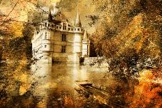 Azey-Le-Redeau Castle - Artwork In Painting Style-Maugli-l-Art Print