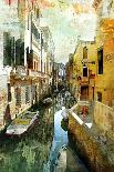 Pictorial Venetian Streets - Artwork In Painting Style-Maugli-l-Art Print