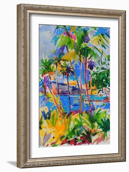 Maui Aloha, 2023 (Watercolour)-Peter Graham-Framed Giclee Print