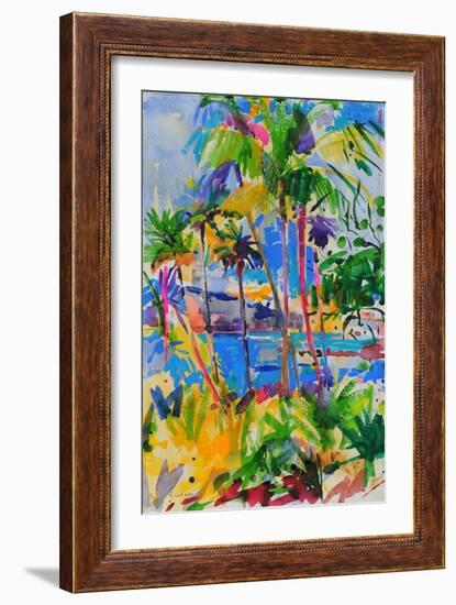 Maui Aloha, 2023 (Watercolour)-Peter Graham-Framed Giclee Print