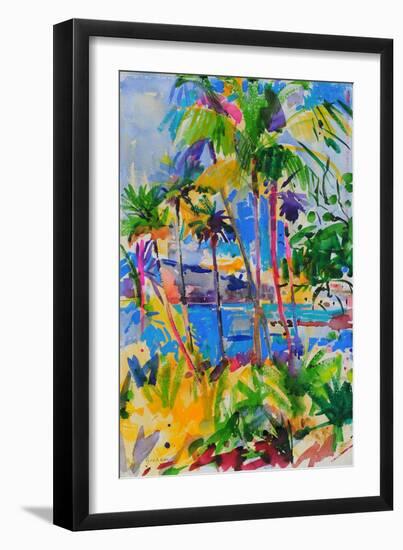 Maui Aloha, 2023 (Watercolour)-Peter Graham-Framed Giclee Print