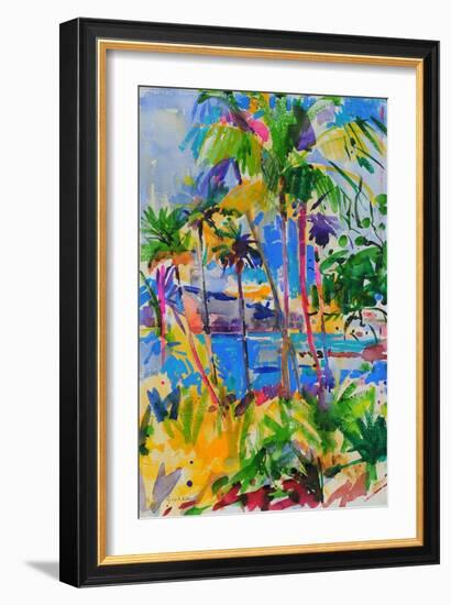 Maui Aloha, 2023 (Watercolour)-Peter Graham-Framed Giclee Print