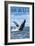 Maui, Hawaii - Humpback Whale-Lantern Press-Framed Art Print