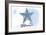 Maui, Hawaii - Starfish - Blue - Coastal Icon-Lantern Press-Framed Art Print