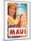 Maui, Hawaiian Lady with Frangipani Leis-null-Mounted Art Print