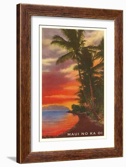 Maui No Ka Oi, Sunset on Lagoon-null-Framed Art Print