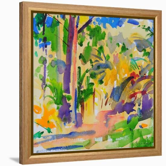 Maui Rainforest, 2023 (Watercolour)-Peter Graham-Framed Premier Image Canvas