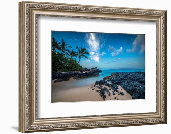 Maui'S Secret Cove Under Stars-null-Framed Art Print