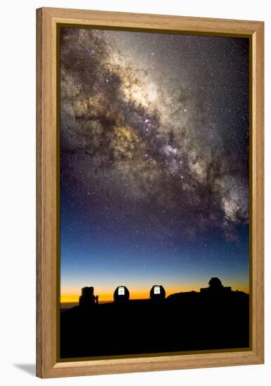 Mauna Kea Telescopes And Milky Way-David Nunuk-Framed Premier Image Canvas