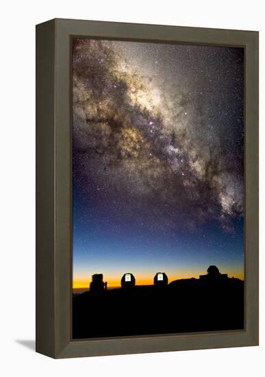 Mauna Kea Telescopes And Milky Way-David Nunuk-Framed Premier Image Canvas