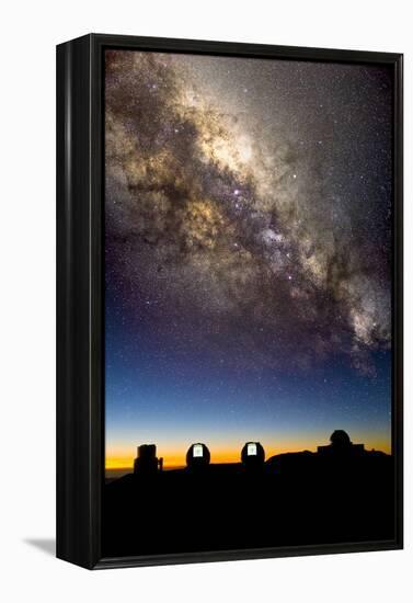 Mauna Kea Telescopes And Milky Way-David Nunuk-Framed Premier Image Canvas