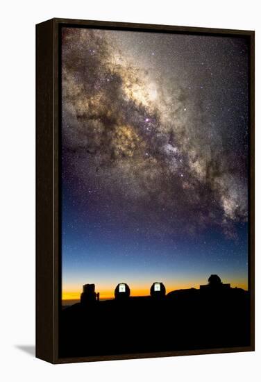 Mauna Kea Telescopes And Milky Way-David Nunuk-Framed Premier Image Canvas