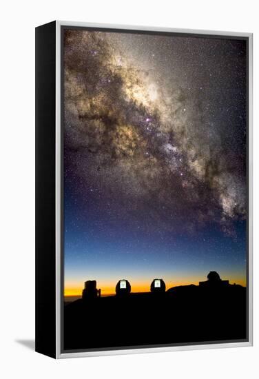 Mauna Kea Telescopes And Milky Way-David Nunuk-Framed Premier Image Canvas