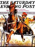"Racing to the Fire," Saturday Evening Post Cover, January 12, 1935-Maurice Bower-Framed Giclee Print