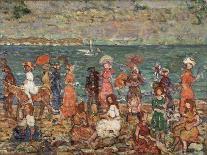Beach Scene, C.1912-13 (Oil on Canvas)-Maurice Brazil Prendergast-Giclee Print