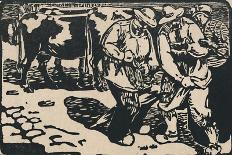 Marché En Auvergne - From Au Pied Des Puys, 1919-Maurice Busset-Framed Giclee Print