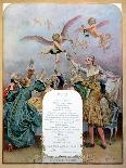 Ritz Restaurant Menu, Depicting a Group of Elegant 18th Century Men and Women Drinking Champagne-Maurice Leloir-Giclee Print