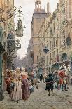 The Busy Street, 1898-Maurice Leloir-Giclee Print