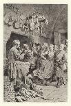 Ritz Restaurant Menu, Depicting a Group of Elegant 18th Century Men and Women Drinking Champagne-Maurice Leloir-Giclee Print