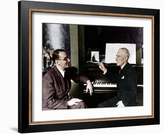 Maurice Ravel and Jacques Fevrier-null-Framed Photographic Print