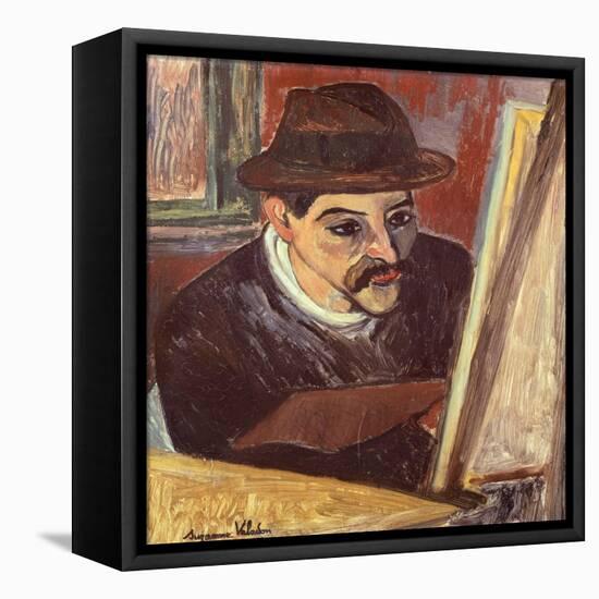 Maurice Utrillo in Front of His Easel-Suzanne Valadon-Framed Premier Image Canvas