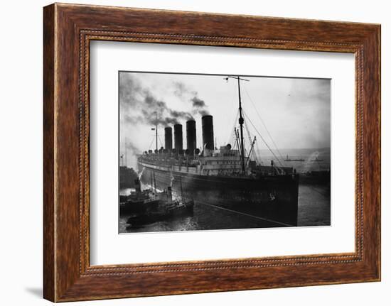 Mauritania Is Guided into Dry Dock-null-Framed Photographic Print