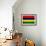 Mauritius Flag Design with Wood Patterning - Flags of the World Series-Philippe Hugonnard-Framed Premium Giclee Print displayed on a wall