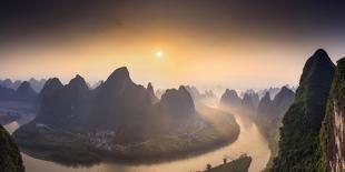China, Guangxi Province, Longsheng, Long Ji rice terrace filled with water in the morning with Tian-Maurizio Rellini-Photographic Print