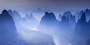 China, Guangxi Province, Longsheng, Long Ji rice terrace filled with water in the morning with Tian-Maurizio Rellini-Photographic Print