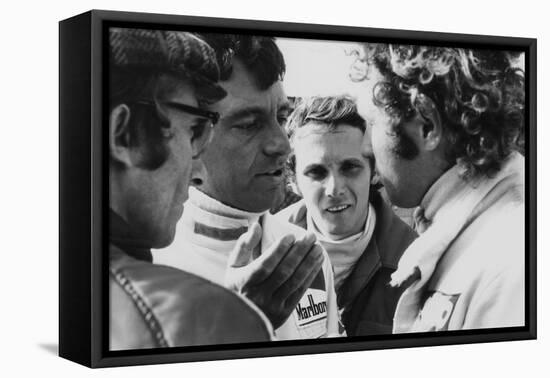 Mauro Forghieri, Alex Soler-Roig, Niki Lauda and Jocken Mass at Zandvoort, 1972-null-Framed Premier Image Canvas