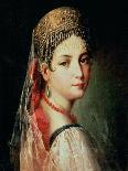 Portrait of a Young Woman in Sarafan and Kokoshnik, 1820s-Mauro Gandolfi-Giclee Print
