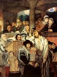 Jews Praying in the Synagogue on Yom Kippur-Maurycy Gottlieb-Giclee Print