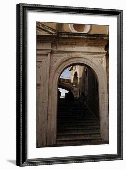 Mausoleum of Emperor Hadrian or Castle Sant'Angelo, Rome-null-Framed Giclee Print