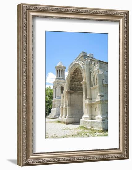 Mausoleum of the Julii and The triumphal arch of Glanum, Glanum, St. Remy, Provence, France-Jim Engelbrecht-Framed Photographic Print