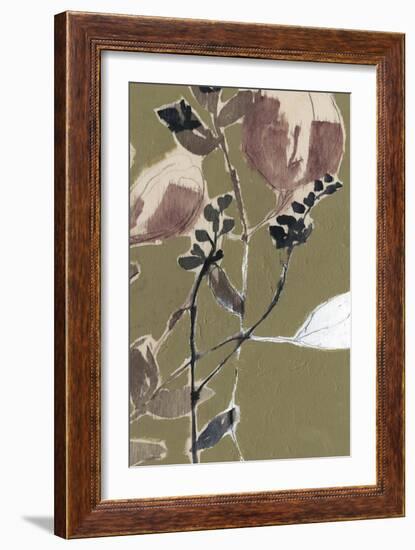 Mauve on Olive II-Jennifer Goldberger-Framed Art Print