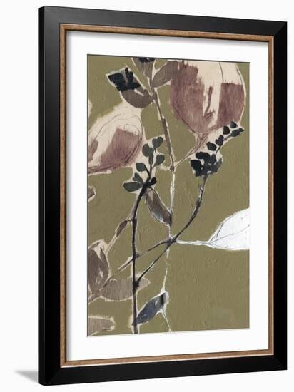 Mauve on Olive II-Jennifer Goldberger-Framed Art Print