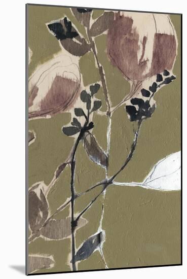 Mauve on Olive II-Jennifer Goldberger-Mounted Art Print