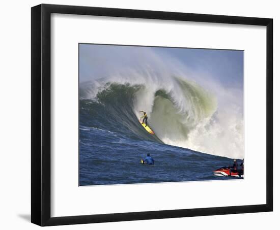 Mavericks Surf Competition 2010, Half Moon Bay, California, Usa-Rebecca Jackrel-Framed Photographic Print