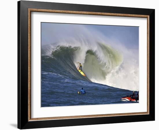 Mavericks Surf Competition 2010, Half Moon Bay, California, Usa-Rebecca Jackrel-Framed Photographic Print