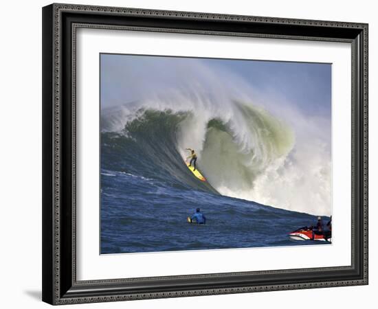 Mavericks Surf Competition 2010, Half Moon Bay, California, Usa-Rebecca Jackrel-Framed Photographic Print