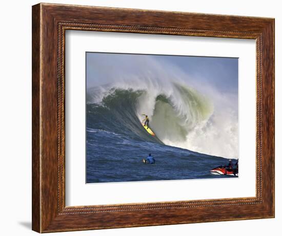 Mavericks Surf Competition 2010, Half Moon Bay, California, Usa-Rebecca Jackrel-Framed Photographic Print