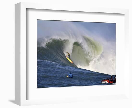 Mavericks Surf Competition 2010, Half Moon Bay, California, Usa-Rebecca Jackrel-Framed Photographic Print