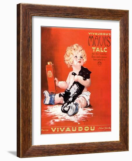 Mavis Talc Cats Talcum Powder, USA, 1920-null-Framed Giclee Print