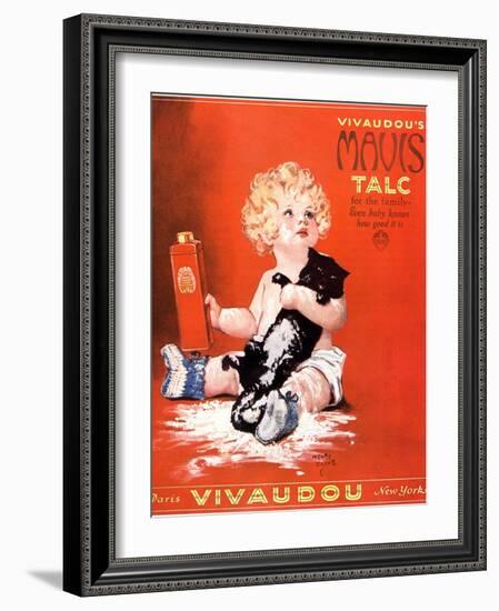 Mavis Talc Cats Talcum Powder, USA, 1920-null-Framed Giclee Print