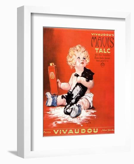 Mavis Talc Cats Talcum Powder, USA, 1920-null-Framed Giclee Print