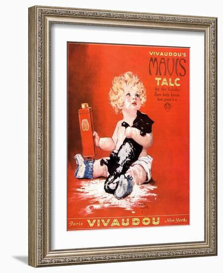 Mavis Talc Cats Talcum Powder, USA, 1920-null-Framed Giclee Print