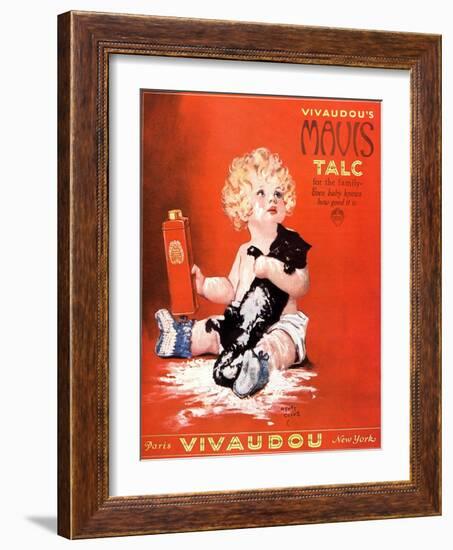 Mavis Talc Cats Talcum Powder, USA, 1920-null-Framed Giclee Print